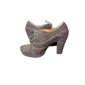 Miz Mooz Suede Laced UP Heeled booties